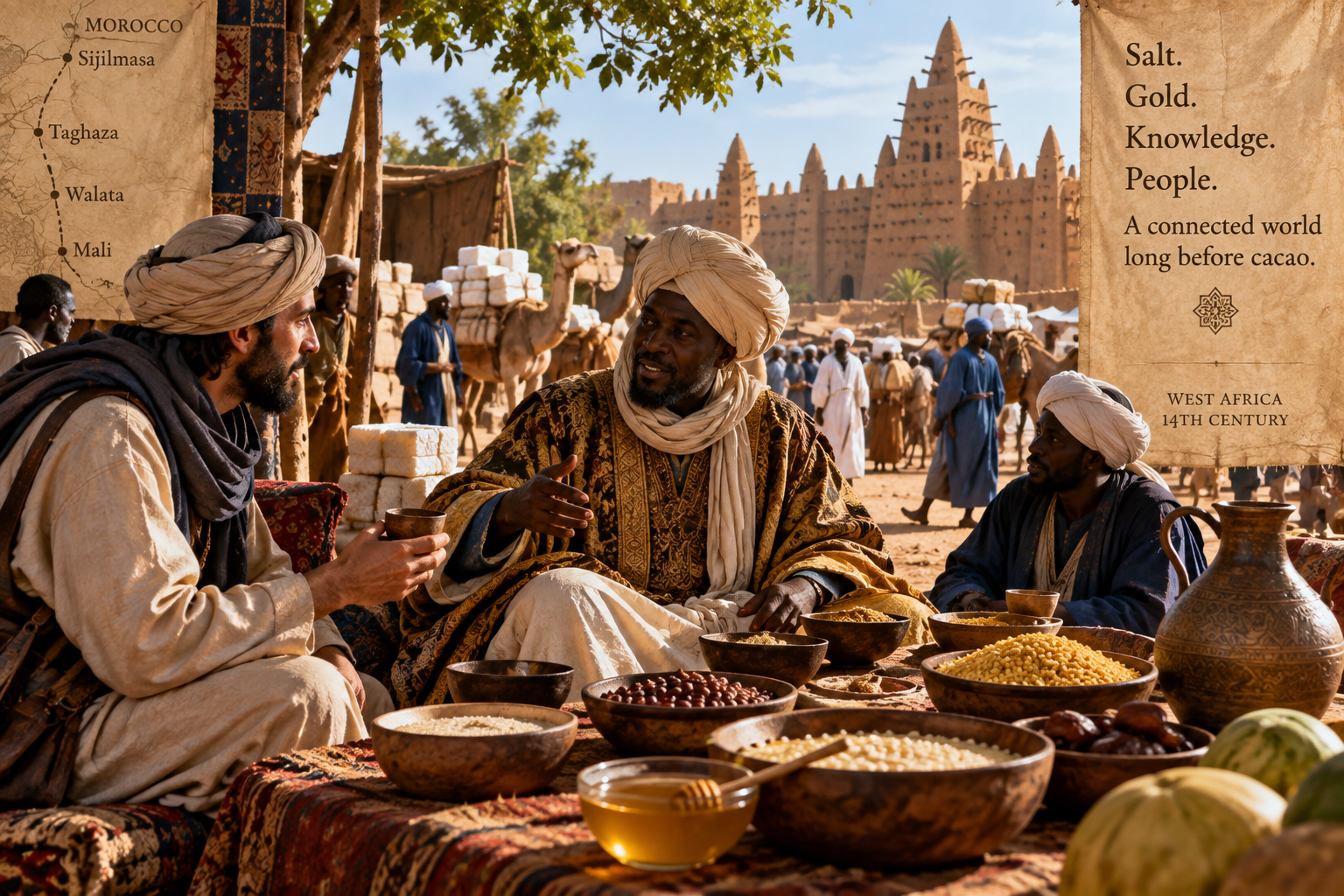 muslim traders at market